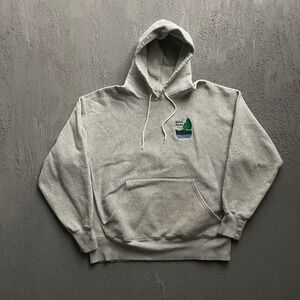 Vintage Metro Parks Crossgrain Hoodie Mens XL Grey 90s Lee